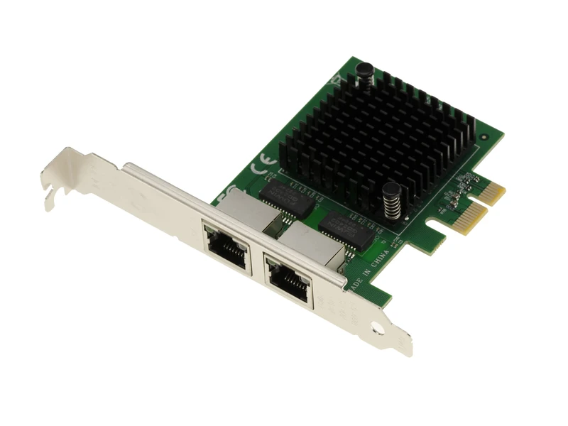 KALEA-INFORMATIQUE PCIe 2.5 Dual Gigabit ethernet 10 100 1000 1G 2.5G card with 2 RJ45 ports. Intel I225-V chipset