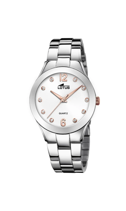 Lotus 18884/1 Women's Watch Stainless Steel Silver Rose Gold 32.5 mm Water Resistance 5 Bar, Silver/Rose Gold., Bracelet