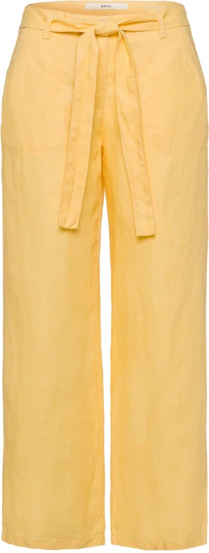 BRAX Women's Style Maine S Pure Linen Pants, Banana, 27W / 30L