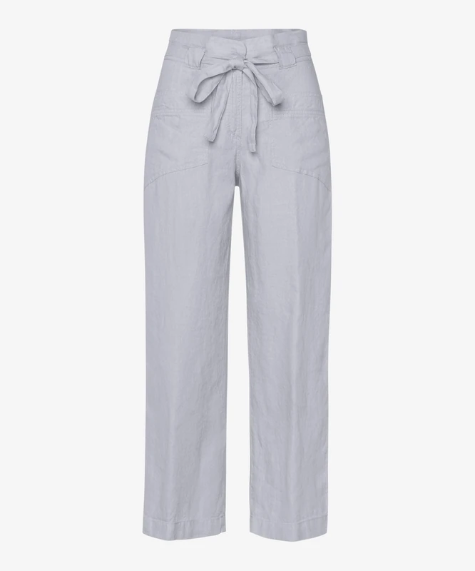 BRAX Women's Style Maine S Cropped Linen Pant, White, 36W x 32L