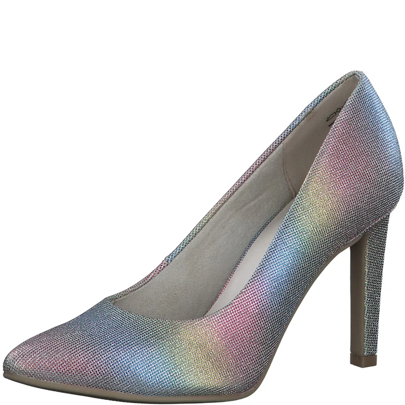 MARCO TOZZI Women's Pumps Pointed Elegant, Rainbow Met, 8 UK