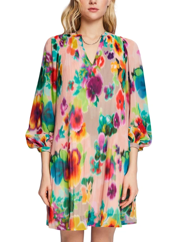 ESPRIT Women's 043eo1e344 Dress, 647/Coral 3, 8