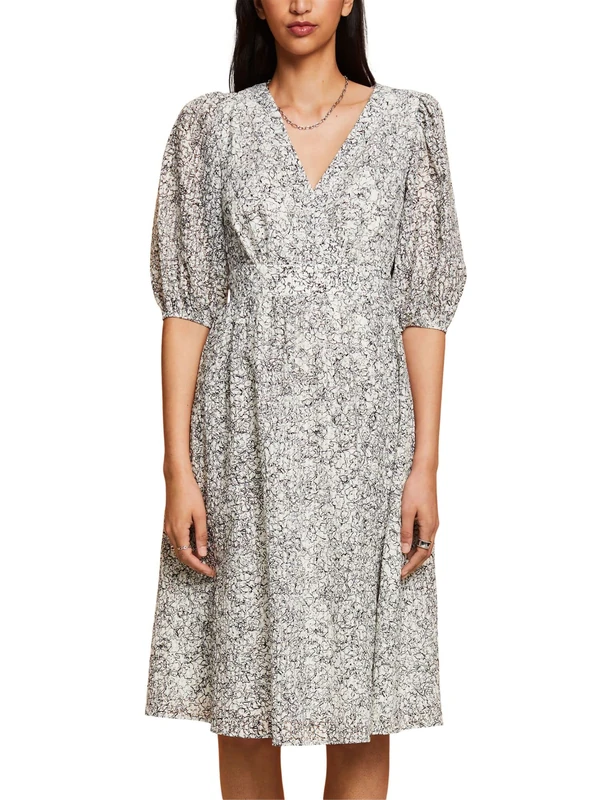 ESPRIT Women's 043eo1e309 Dress, 059/Ice 5, 8