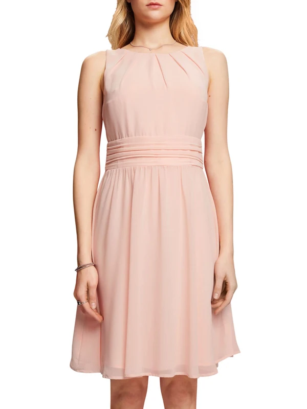 ESPRIT 053EO1E341 Women's Dress, 695/Pastel Pink, 42, 695/Pastel Pink, 16