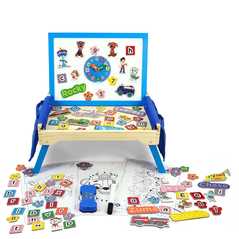 Paw Patrol Art & Craft Table for Kids - Magnetic Creation Station Table - Counting, Colouring, Spelling, Time-Telling, Drawing, Colourful - Hours of Craft Fun for 3 Years and Up