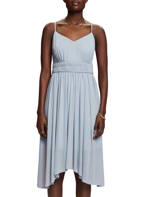 ESPRIT Women's 043eo1e333 Dress, 445/Light Blue Lavender, L