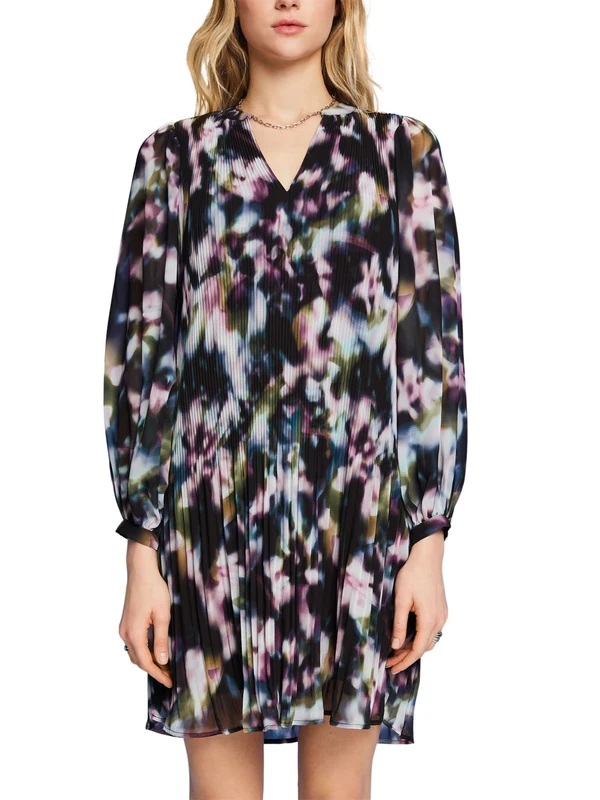 ESPRIT Women's 043eo1e344 Dress, Black, 6