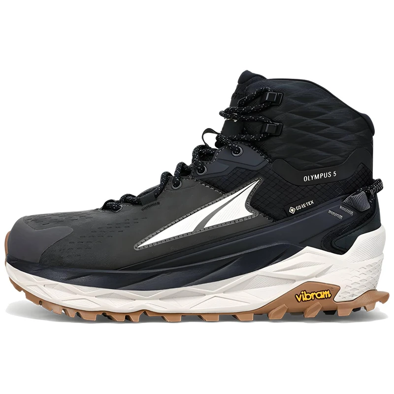 Altra Women's AL0A7R75 Olympus 5 Hike Mid GTX Trail Running Shoe, Black/Gray, 8,5