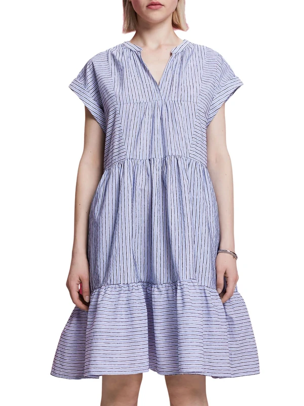 ESPRIT Women's 053ee1e304 Dress, Bright Blue, 10
