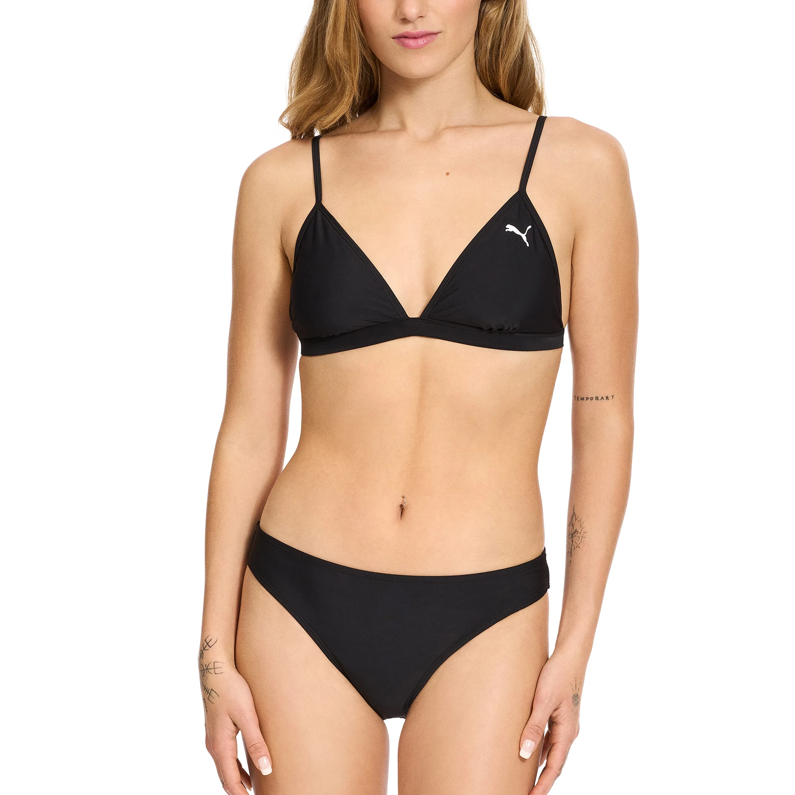 PUMA Women's Bikini Set, Black, Large