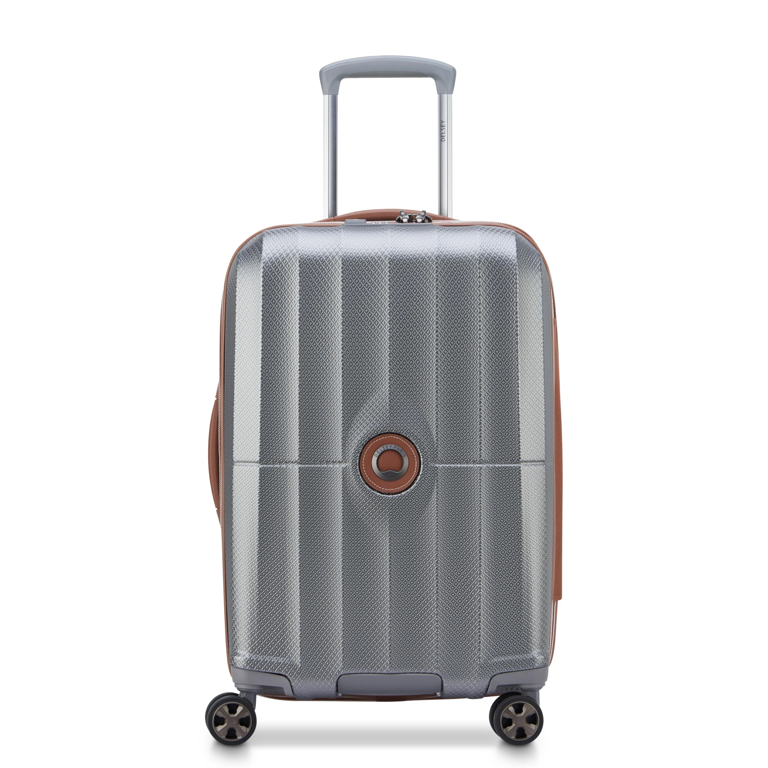 DELSEY PARIS St. Tropez Hardside Expandable Luggage with Spinner Wheels, Platinum, 2-Piece Set (21/28), St. Tropez Hardside Expandable Luggage with Spinner Wheels