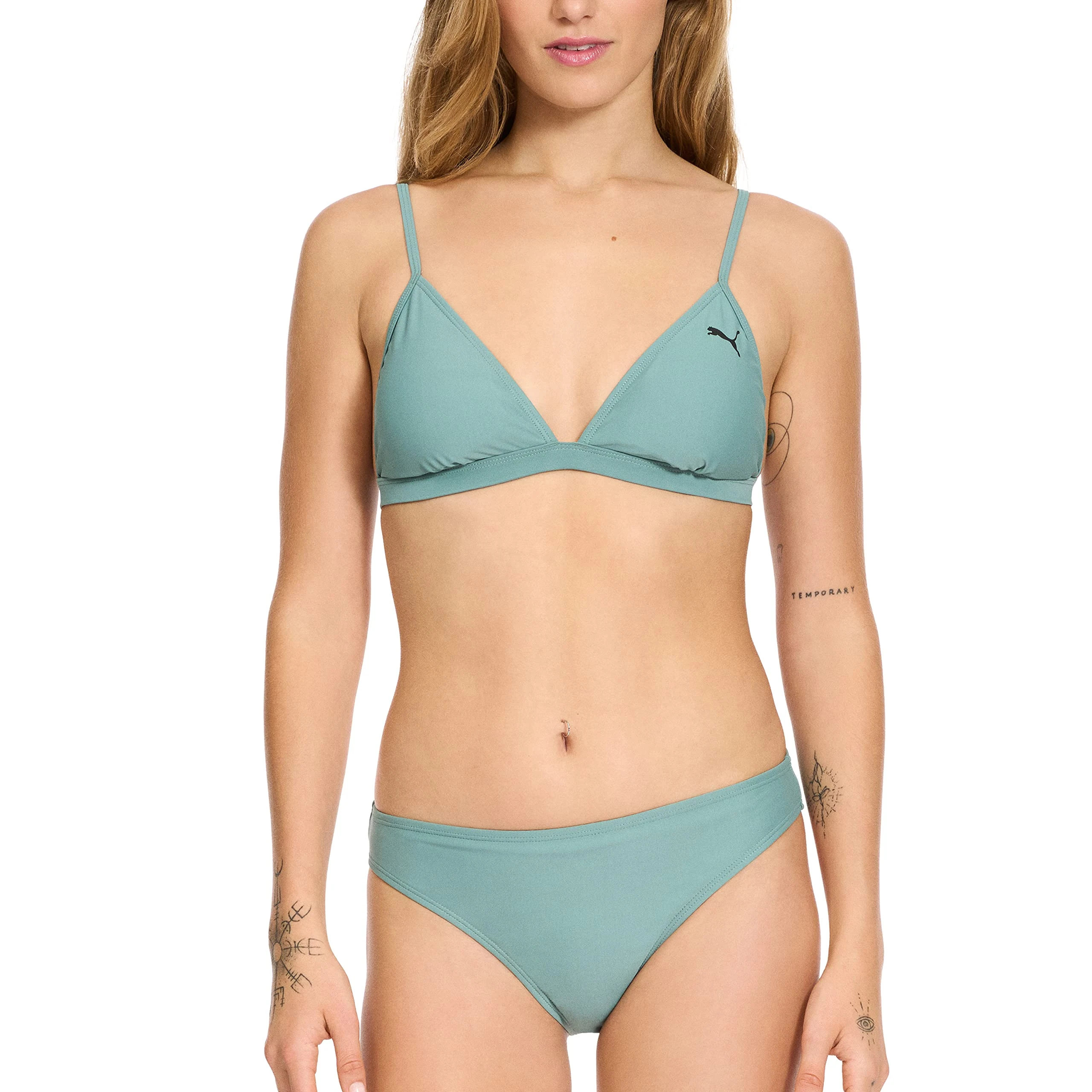 PUMA Women's Bikini Set, Teal, XXL