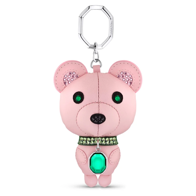 Swarovski Icons key ring, Bear, Multicolored, Stainless steel