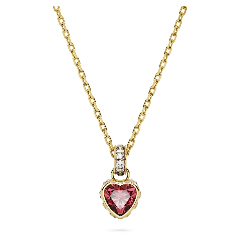 SWAROVSKI Stilla pendant, Heart, Red, Gold-tone plated (5648750)