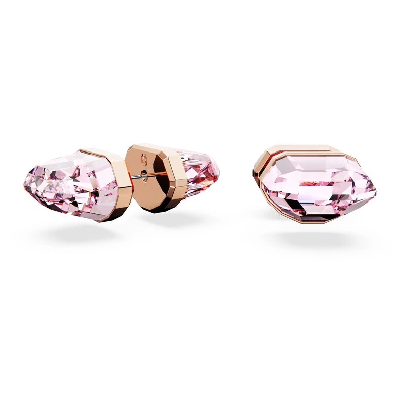 Swarovski Lucent stud earrings, Pink, Rose gold-tone plated