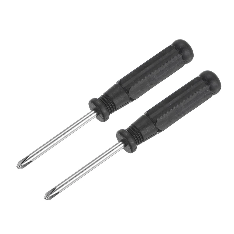 sourcing map Mini Phillips Screwdriver, 4.0mm Cross Head with Black Handle for Small Appliances, 2 Pcs - Image 1