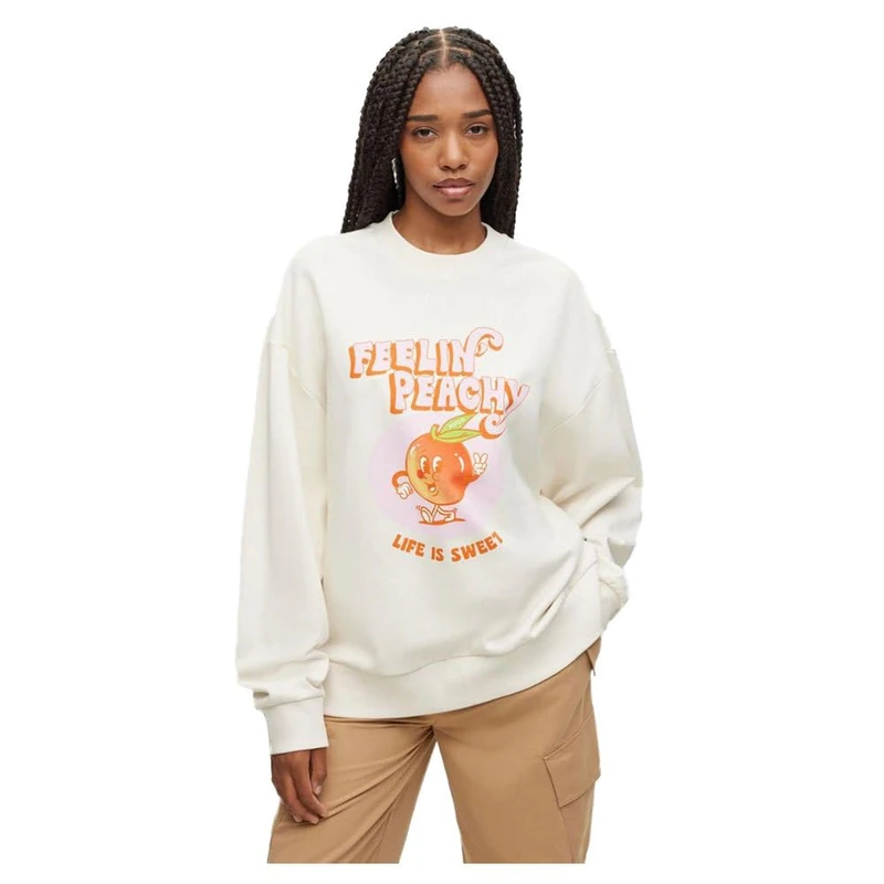 HUGO Women's Open White Sweatshirt, XXL
