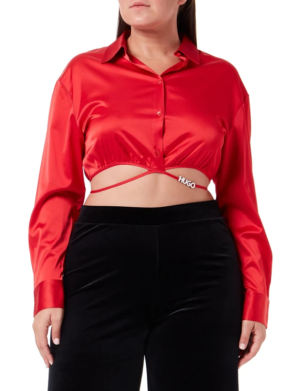 HUGO Women's Open Pink Blouse, 16