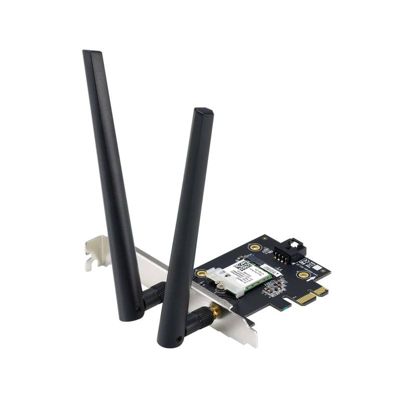 Asus (PCE-AXE5400) AXE5400 Wi-Fi 6E Tri-Band PCI Express Adapter, Bluetooth 5.2, OFDMA & MU-MIMO