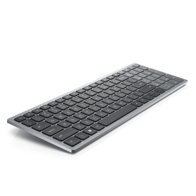 Dell KB740 Compact Multi-Device Wireless Keyboard – Dual Mode RF & Bluetooth 5.0, Full-Size Layout, Quiet Typing, Long Battery Life, Secure AES-128 Encryption, UK QWERTY Layout – Titan Grey