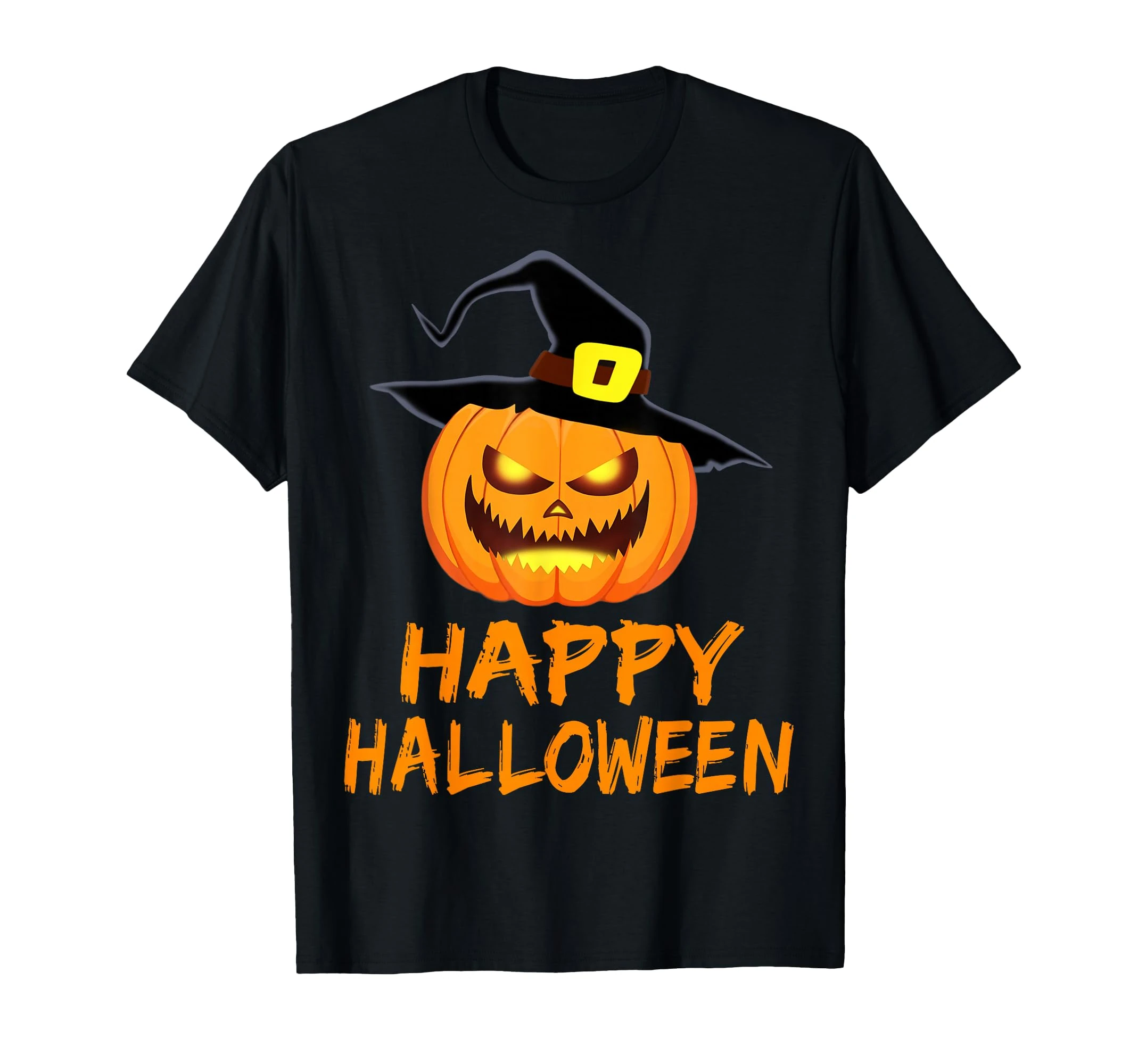 Pumpkin with Hat Happy Halloween Costume Women Men Children T-Shirt