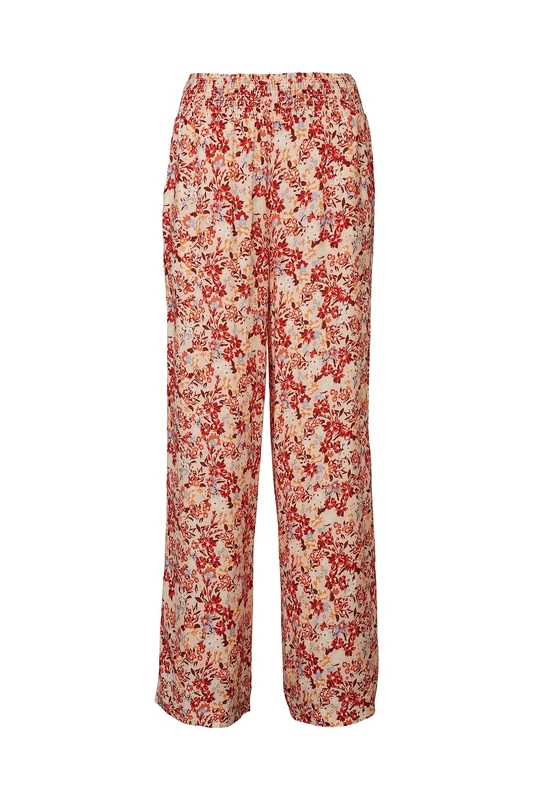 ESPRIT Patterned Pull-On Wide Leg Trousers, 693/Light Pink 4, 6