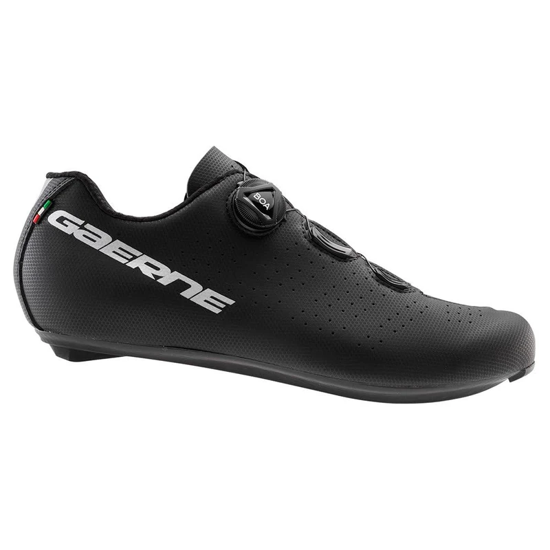 Gaerne Sprint Road Cycling Shoes - Lightweight Performance Bike Shoes with Stiff Nylon Sole, Breathable Fit & Precision Closure System for Road Cyclists - Matt Black - Size 46