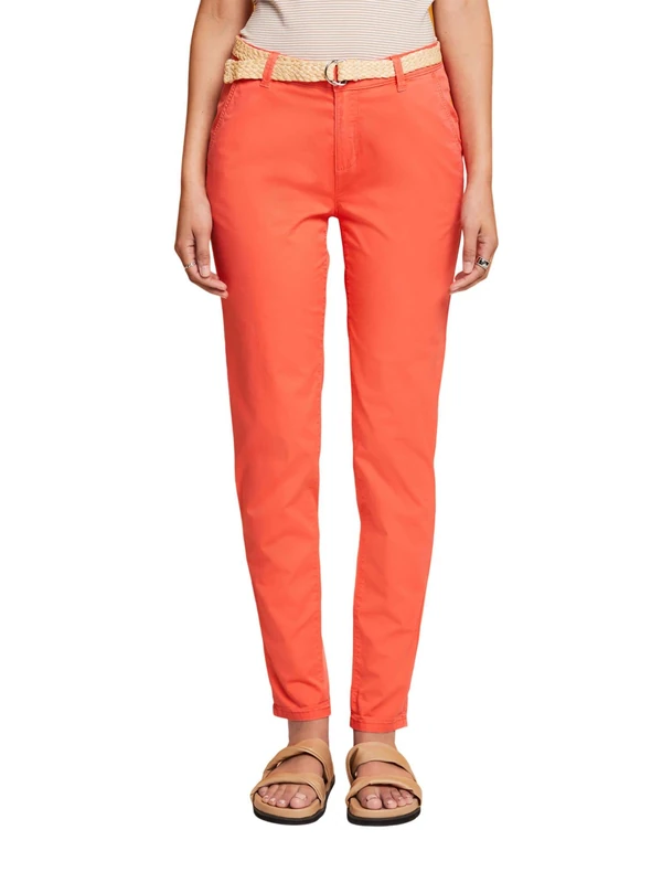 ESPRIT Women's Trousers, 870/Coral Orange, 30W x 34L - Image 1
