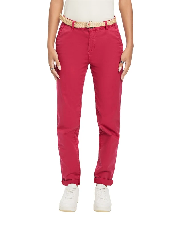 ESPRIT Women's Trousers, 650/Dark Pink, 30W x 32L