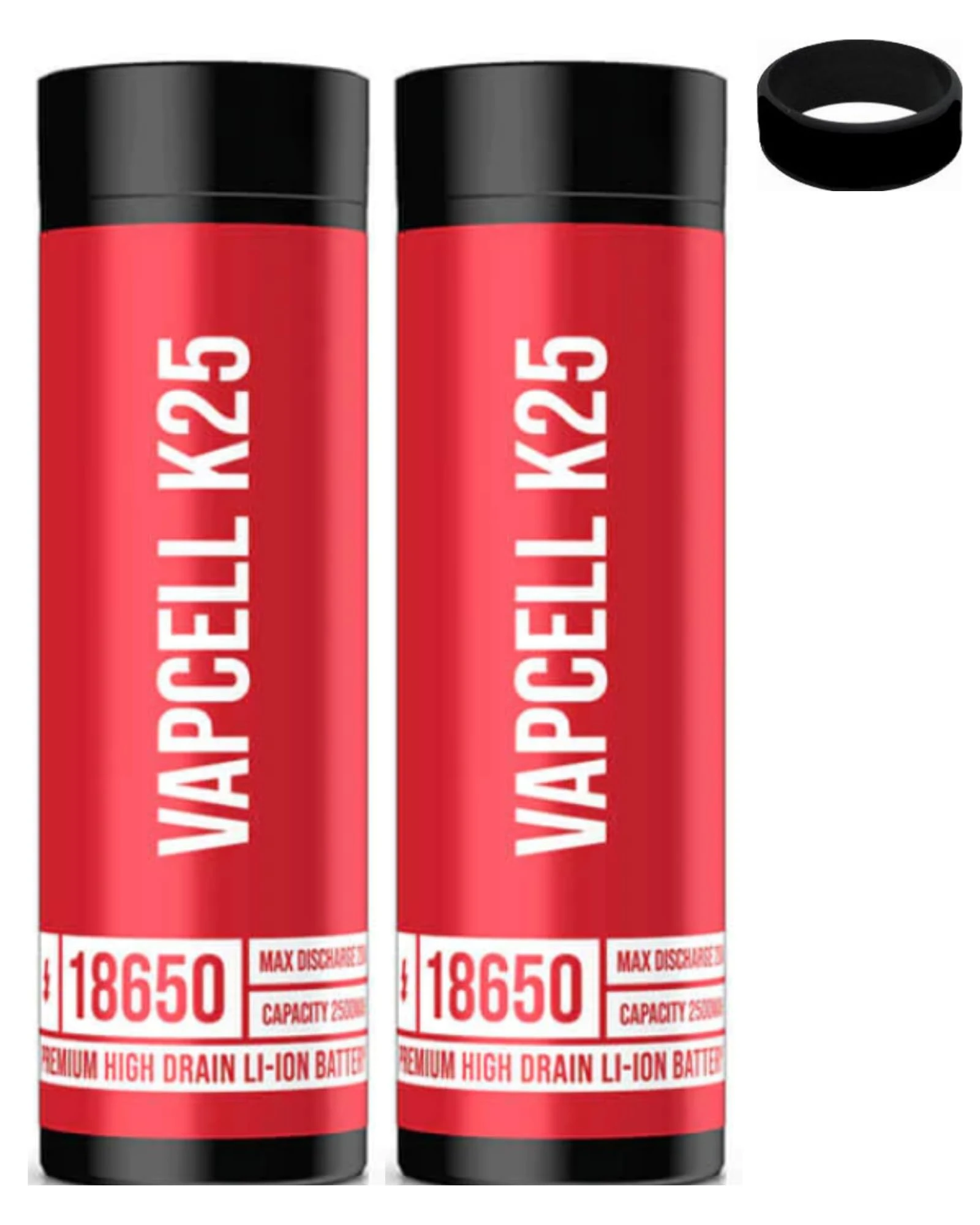 VAPCELL K25 18650 Rechargable 2500MAH Nicotine Free (2 Pack)