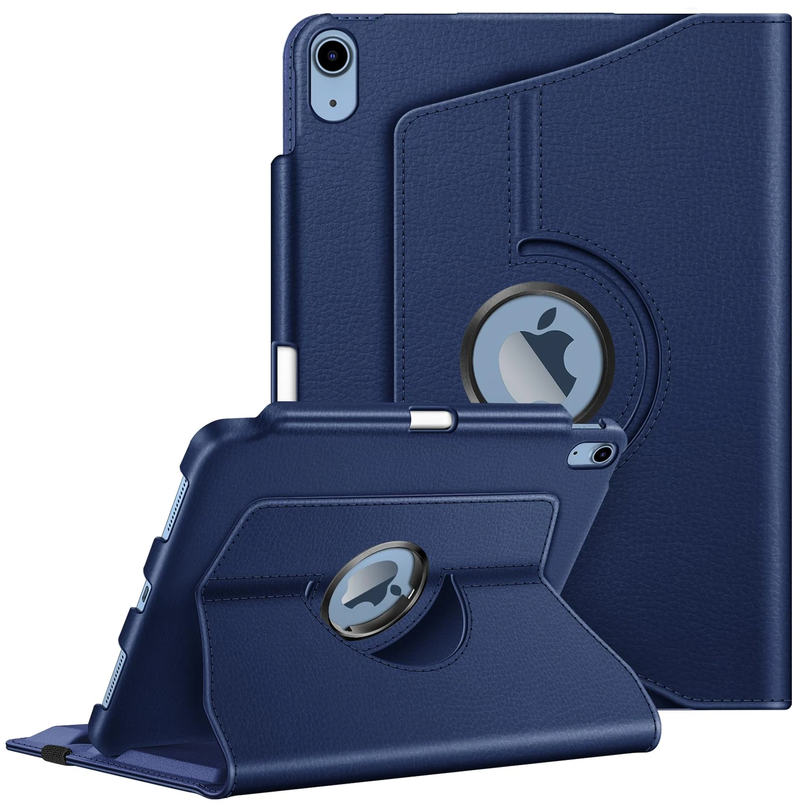 FINTIE Rotating Case for iPad (A16) 11th Generation 11 Inch (2025), iPad 10th Generation 10.9 Inch (2022) - 360 Degree Swivel Protective Stand Cover w/Pencil Holder, Auto Wake/Sleep, Navy