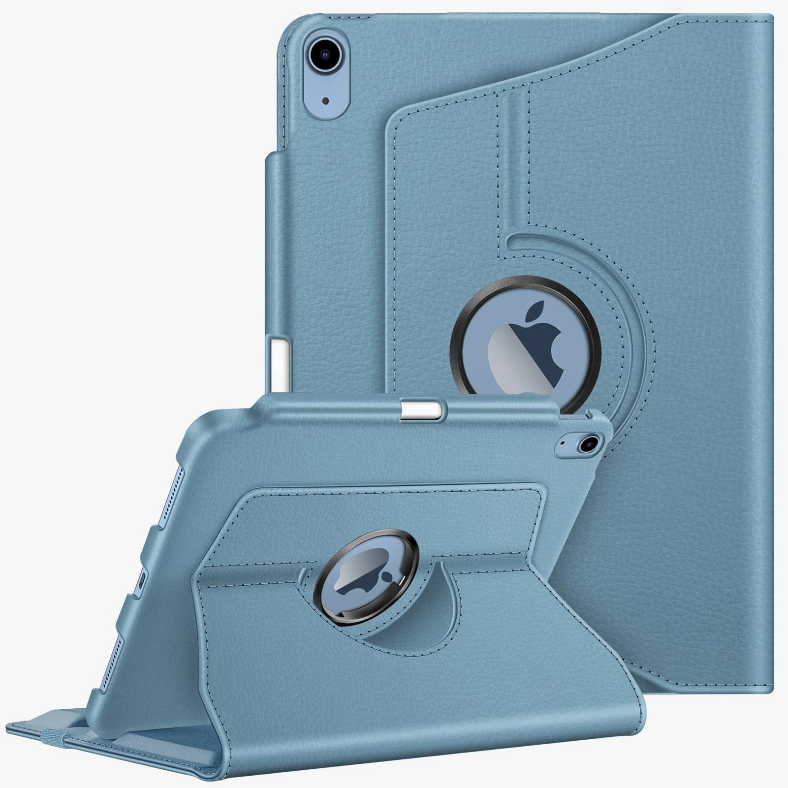 FINTIE Rotating Case for iPad (A16) 11th Generation 11 Inch (2025), iPad 10th Generation 10.9 Inch (2022) - 360 Degree Swivel Protective Stand Cover w/Pencil Holder, Auto Wake/Sleep, Ocean Blue