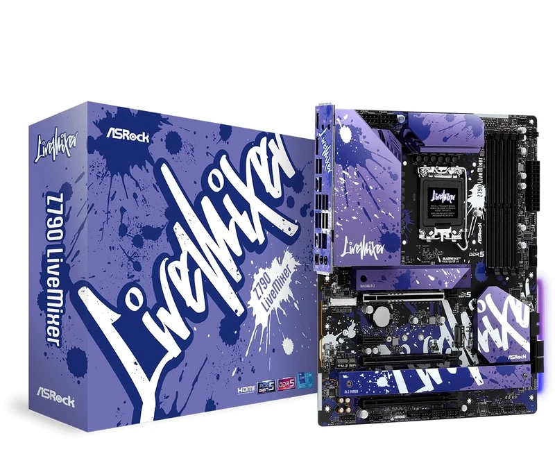 Asrock Z790 LIVEMIXER, Intel Z790, 1700, ATX, 4 DDR5, HDMI, DP, eDP, 2.5G LAN, PCIe5, RGB, 5x M.2