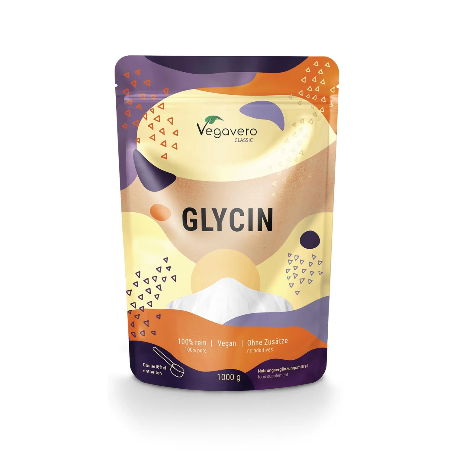 Vegavero Pure Glycine Powder 1 kg | 3000 mg Daily Dose | NO Additives, Lab-Tested | Supports Recovery, Muscle & Collagen Synthesis | with Measuring Spoon | Vegan