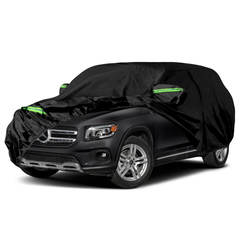 Waterproof Car Covers Replace for 2019-2022 Mercedes-Benz GLB, 6 Layers All Weather Car Cover with Zipper Door & Windproof Bands for Snow Rain Dust Hail Protection(GLB)