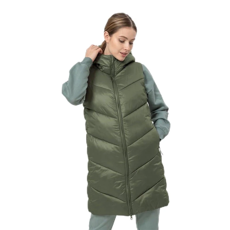 4F WOMEN'S JACKET KUDP006 KHAKIPARA WOMEN'S SIZE S - Image 1