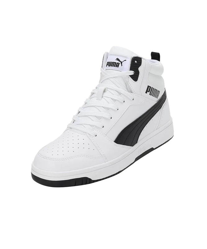 Puma Unisex Adults Rebound V6 Sneakers, Puma White-Puma Black, 8 UK