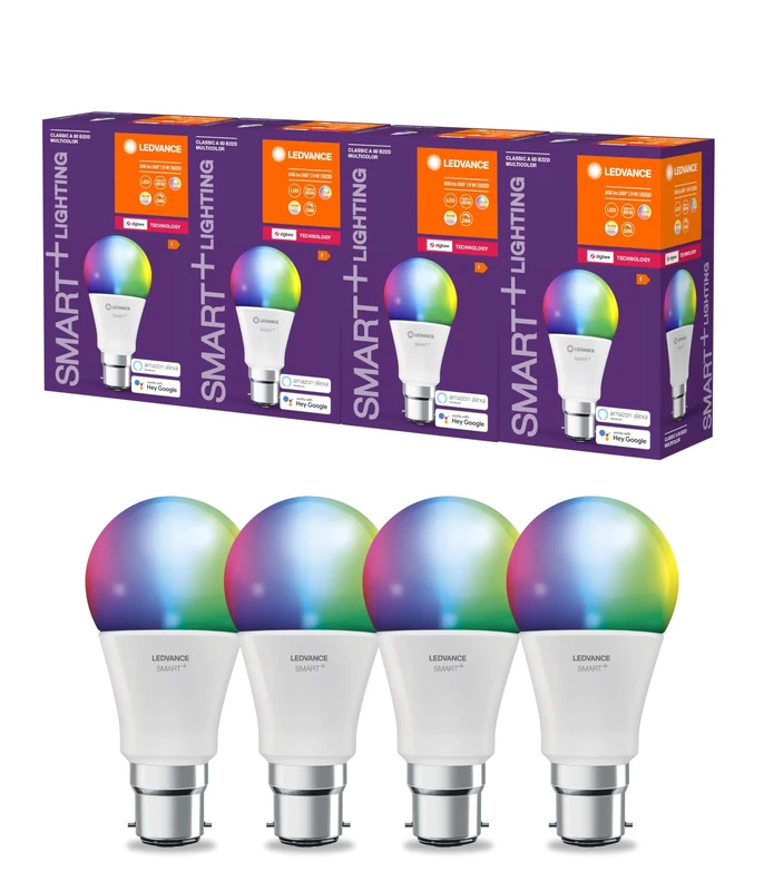 LEDVANCE Klassische Kolbenform mit Zigbee-Technologie, Plastics, B22d, 4.9 W, White