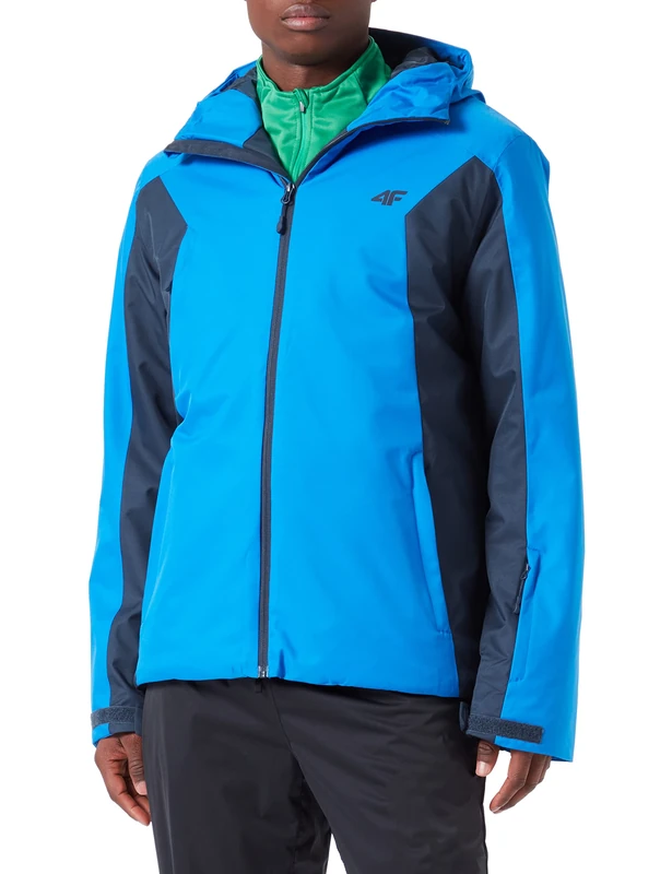 4F Men's SKI Jacket KUMN002 Jeans, Cobalt, S, Cobalt, S