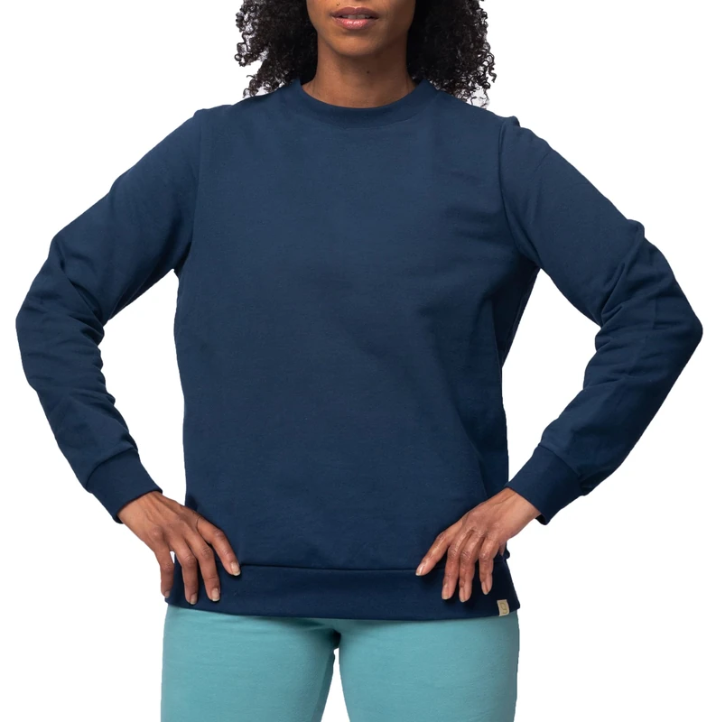 greenjama Women's Shirt in Soft Sweat Quality, GOTS Certified Sweatshirt, Ultramarine, 16 - Image 1