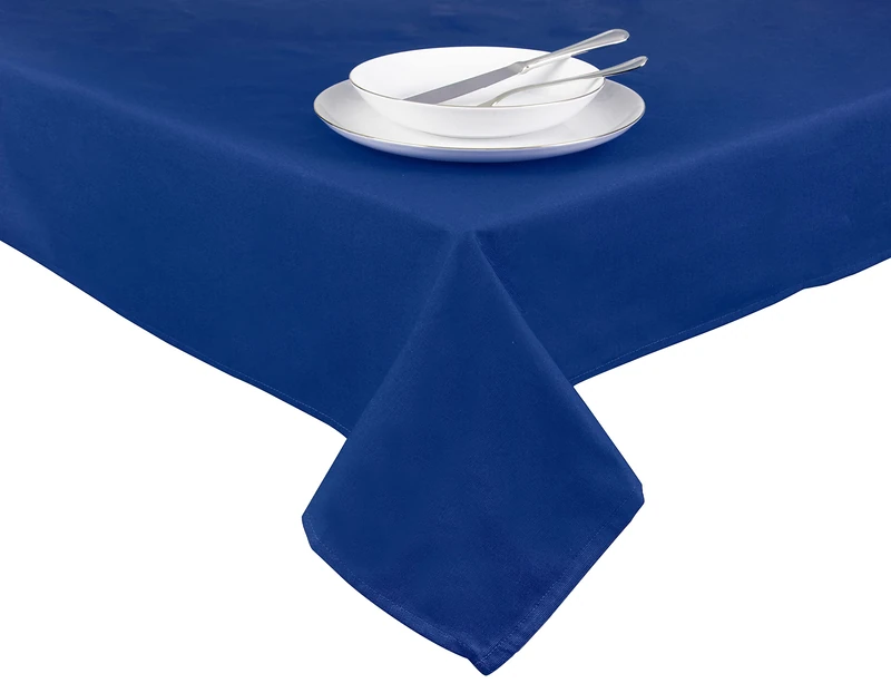 Excelsa Panama Tablecloth - Blue 100% Panama Cotton - 140x240cm