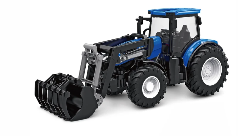 Amewi 22598 RC Tractor with Front Loader, Light & Sound, 1:24 RTR with Remote Control, Battery, Charging Cable