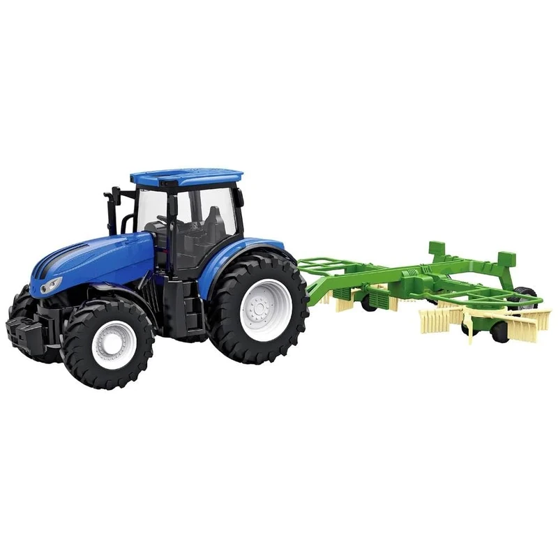 Amewi 22599 RC Tractor with Gyro Swader, Light & Sound, 1:24 RTR with Remote Control, Battery, Charging Cable, Royal Blue