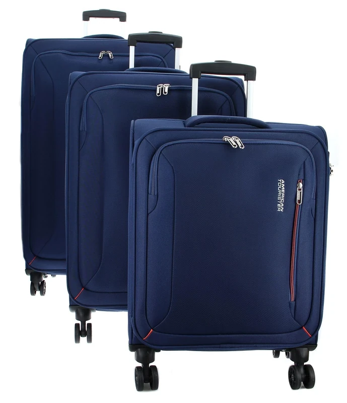 American Tourister Hyperspeed Combat Navy 3-Piece Suitcase Set, Combat Navy, Standard Size, Luggage Sets - Image 1