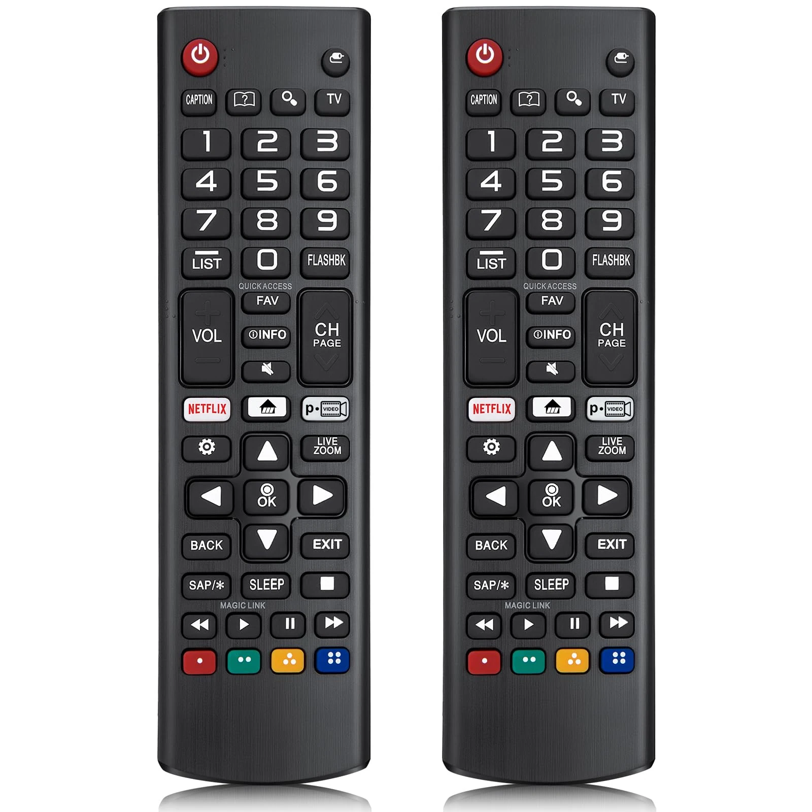 Pack of 2 Universal Remote Control for LG TV Remote,Compatible with All Models for LG Brand,TV Remote with Netflix Prime Video Shortcut Buttons