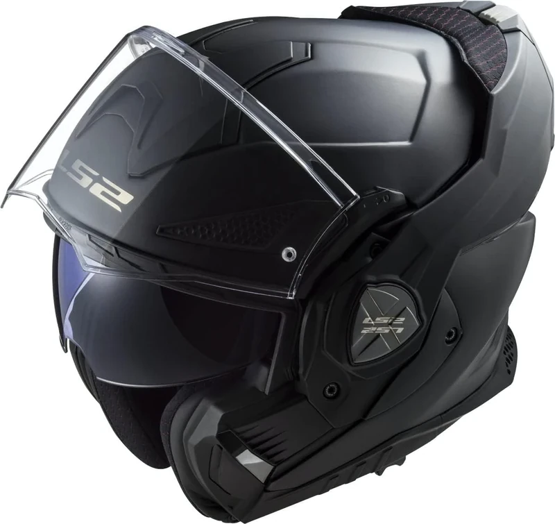 LS2 FF901 Advant X Modular Motorcycle Helmet. 180° Flip Front Dual Visor Full Face Motorbike Helmet. ECE 22.06 Certified. MATT BLACK - L