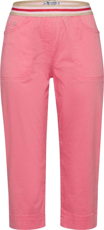Raphaela by Brax Women's Pamina Super Light Cotton Fashionable Slim Summer Capri in Five Pocket Style, Coral, 29W x 32L