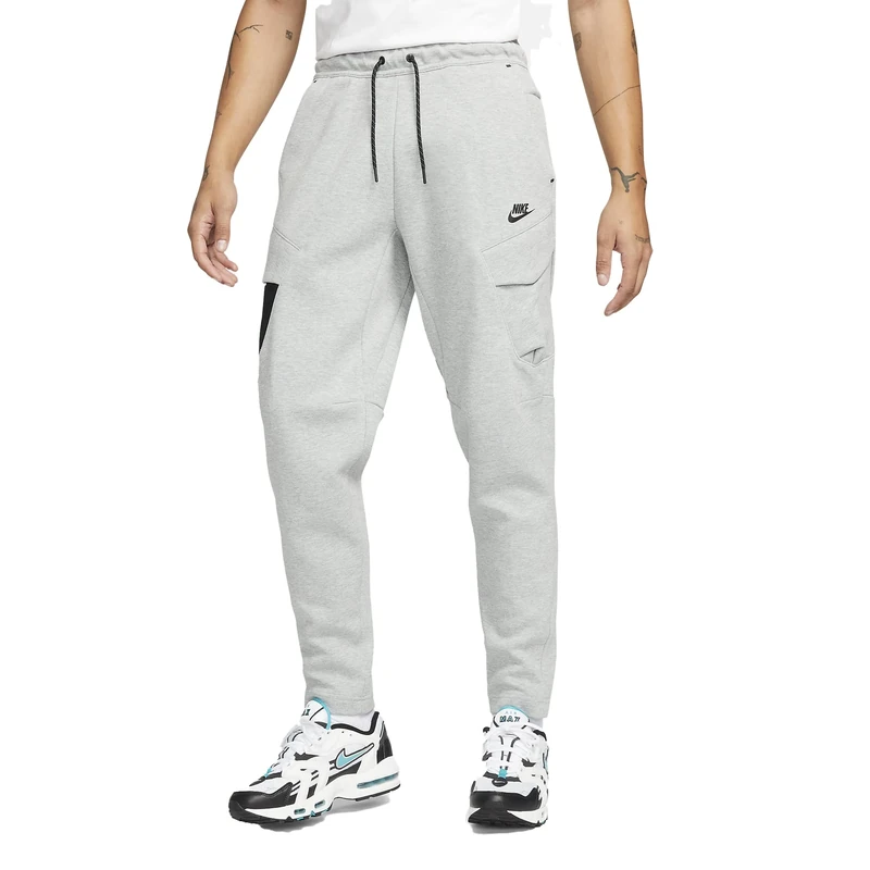 NIKE Men's Sportswear Tech Fleece Pants, Dk Gray Heather/Black/Black, XS