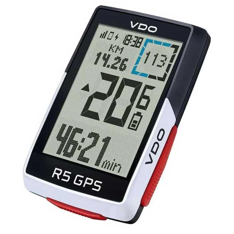VDO R5 GPS Cycling Computer, 2.4 Inch LCD Display, Black, Speed Sensor, Barometric Altimeter, ANT+, BLE, Mountain, Road, Gravel Bike