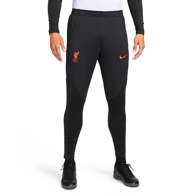 NIKE Men's Liverpool FC Strike Trousers, Black/Siren Red, M